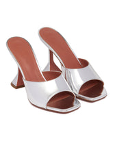 Silver Leather Lupita Mules | PDP | dAgency