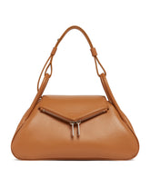 Brown Gemini Shoulder Bag - Amina muaddi women | PLP | dAgency