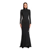 Black Open Back Dress - Balenciaga women | PLP | dAgency