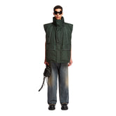 Green Padded Oversize Vest - SALE MEN CLOTHING | PLP | dAgency