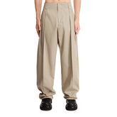 Gray Cotton Pleated Pants - Bottega Veneta men | PLP | dAgency