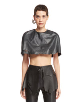 Black Floaty Leather Top - SALE WOMEN CLOTHING | PLP | dAgency