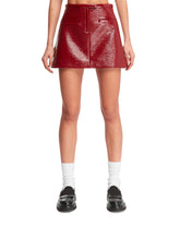 Red Vinyl Trapeze Mini Skirt - COURREGES WOMEN | PLP | dAgency