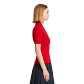 Red Viscose AC Polo - COURREGES WOMEN | PLP | dAgency