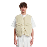 White Shearling Effect Vest - Men's vests | PLP | dAgency