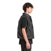 Black Funnel Neck Vest - Men's vests | PLP | dAgency