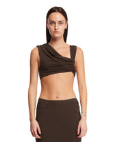 Brown Asymmetrical Top - SALE WOMEN CLOTHING | PLP | dAgency