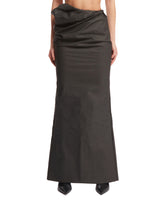 Black Asymmetrical Long Skirt | PDP | dAgency