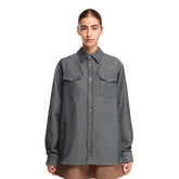 Camicia Blu In Cashmere - CAMICIE DONNA | PLP | dAgency