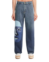 Blue Patchwork Detail Jeans - Men's jeans | PLP | dAgency
