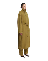 Green Belted Wool Coat | PDP | dAgency
