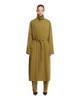 Green Belted Wool Coat - LEMAIRE WOMEN | PLP | dAgency