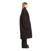 Black Jacquard Oversized Coat | PDP | dAgency