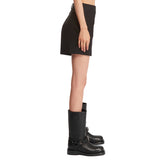 Black Wide Leg Wool Shorts - MAISON MARGIELA WOMEN | PLP | dAgency