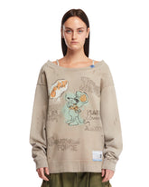 Beige Printed Sweatshirt - SALE WOMEN CLOTHING | PLP | dAgency