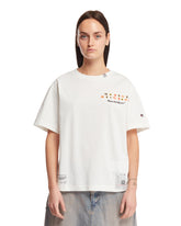 White Embroidered T-Shirt - MAISON MIHARA WOMEN | PLP | dAgency