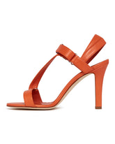 Orange Leather Buckle Sandals | PDP | dAgency