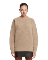 Beige Moon Ribbed Sweater - Women's knitwear | PLP | dAgency