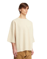 White Short Sleeve Sweater | PDP | dAgency