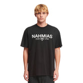Black Cotton Logo T-Shirt - NAHMIAS MEN | PLP | dAgency