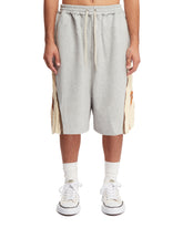 Grey Ivy Knit Panel Shorts - Men's shorts | PLP | dAgency