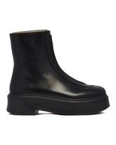 Black Zipped Ankle Boots | PDP | dAgency