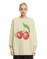 Beige Graphic Print Sweatshirt - Women's sweatshirts | PLP | dAgency
