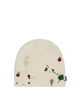 White Embroidered Beanie - New arrivals men's accessories | PLP | dAgency