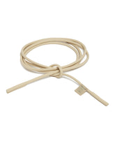 Cream Leather Rope Belt | PDP | dAgency