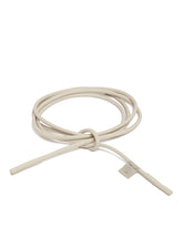 White Leather Rope Belt | PDP | dAgency