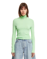 Green Turtleneck Top - Women's knitwear | PLP | dAgency