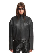 Black Leather Biker Jacket - ACNE STUDIOS WOMEN | PLP | dAgency