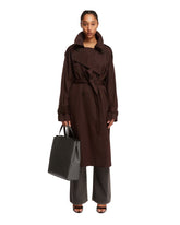 Brown Pleated Trench Coat - Women's Coats | PLP | dAgency