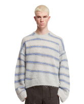 Gray and Blue Mohair Sweater - EZR MEN | PLP | dAgency