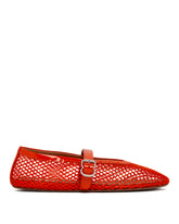 Red Fishnet Ballet Flats - Women's shoes | PLP | dAgency