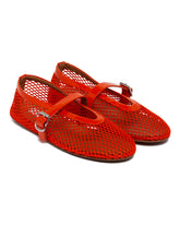 Red Fishnet Ballet Flats - Women's shoes | PLP | dAgency