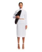 White Overstitched Skirt - SERGIO ROSSI WOMEN | PLP | dAgency