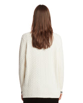 White Cable Knit Cardigan | PDP | dAgency