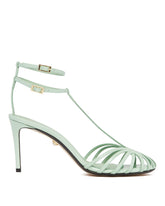 Green Anna Leather Sandals | ALEVI' | All | dAgency