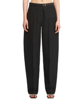 Black Tailored Belted Trousers - Women's trousers | PLP | dAgency