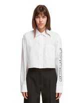 White Cropped Logo Shirt - ALEXANDER WANG WOMEN | PLP | dAgency