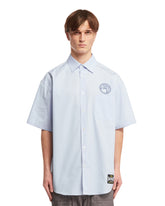 Light Blue Cotton Logo Shirt - AMBUSH MEN | PLP | dAgency