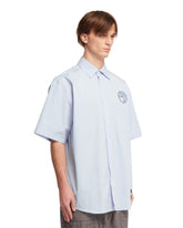 Light Blue Cotton Logo Shirt | PDP | dAgency