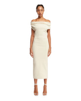 White Debra Boucle Midi Dress | PDP | dAgency