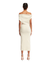 White Debra Boucle Midi Dress | PDP | dAgency