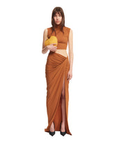 Brown Gathered Wrap Skirt - Women's skirts | PLP | dAgency