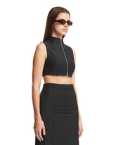 Top Cropped Nero Con Zip | PDP | dAgency