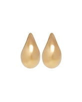 Golden Large Drop Earrings | PDP | dAgency