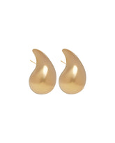 Golden Large Drop Earrings | PDP | dAgency