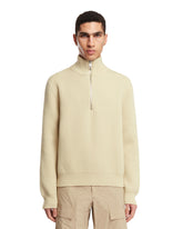 Beige Half Zip Sweater - Bottega Veneta men | PLP | dAgency